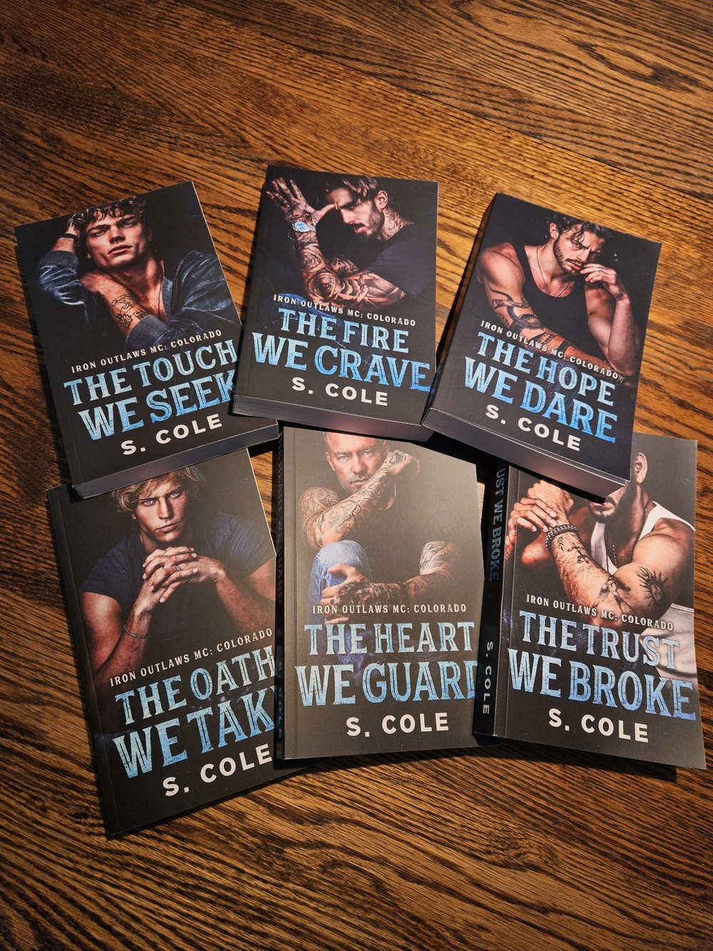 S. Cole 'Iron Outlaws MC: Colorado' Paperback Book Set (6)- Missing 1 Book